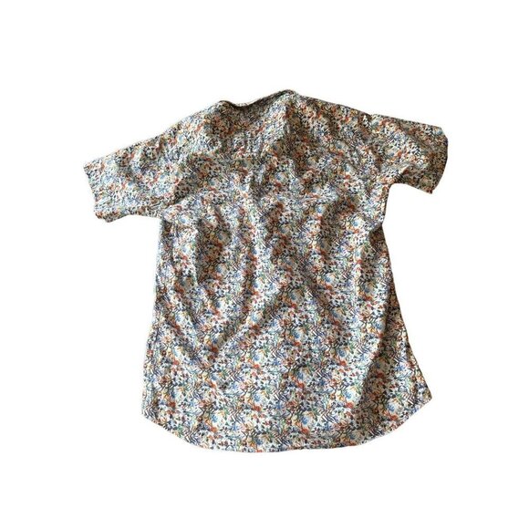 Jared Lang Multi Color Floral Short Sleeve Button Up Shirt Size Medium - Picture 6 of 6